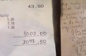 Cliente deja propina de ¡3 mil dólares!