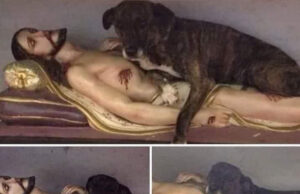 La razón por la que este sacerdote católico dejó este perrito descansar sobre Jesús te dejará sorprendido