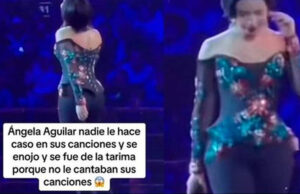 Angela Aguilar se enfurece y se baja del escenario porque el público la ignoraba