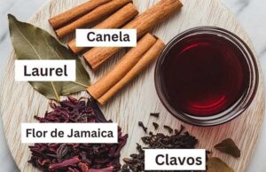 Mezcla flor de jamaica, laurel y canela